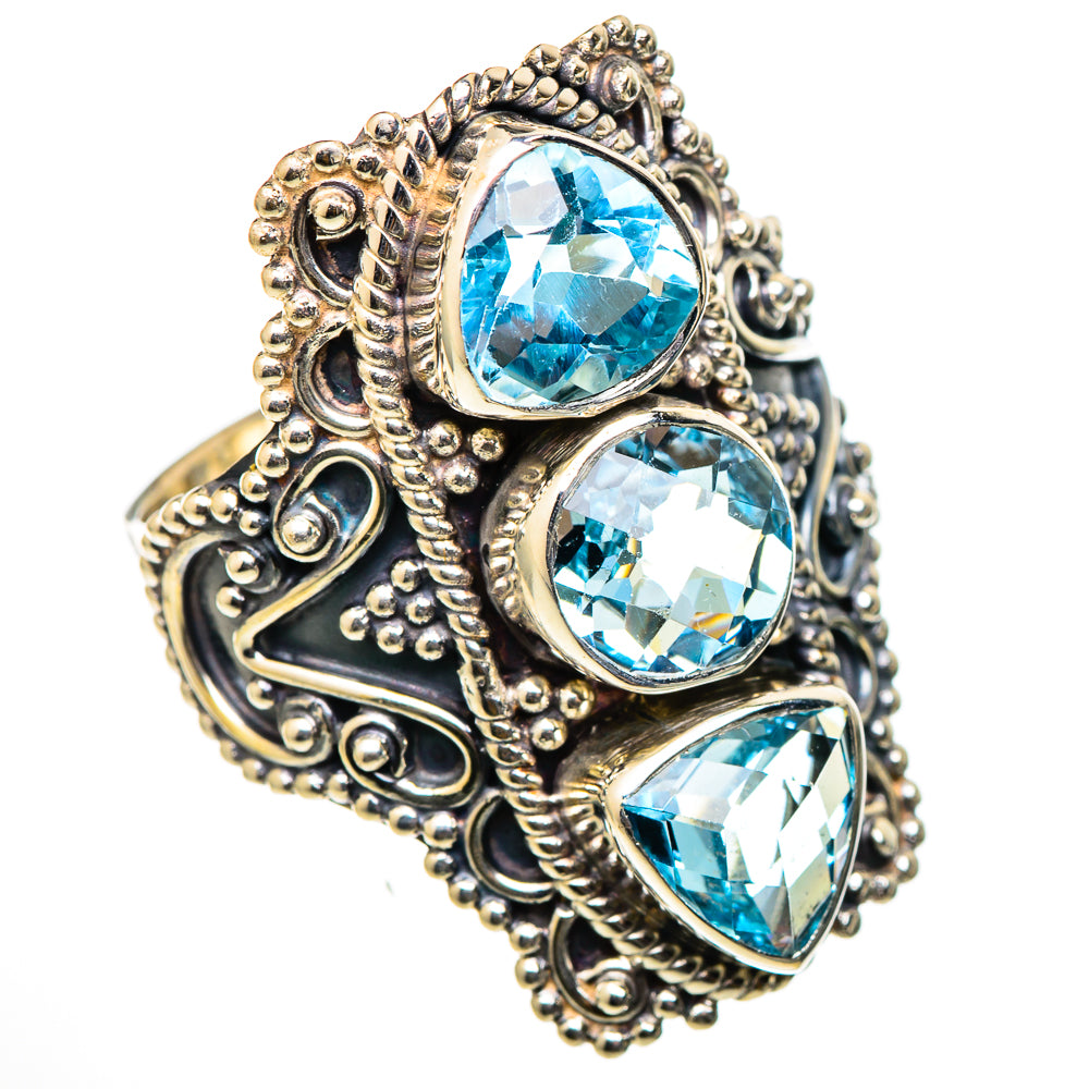Blue Topaz Rings handcrafted by Anasilvercos - RING101586 - Photo 2