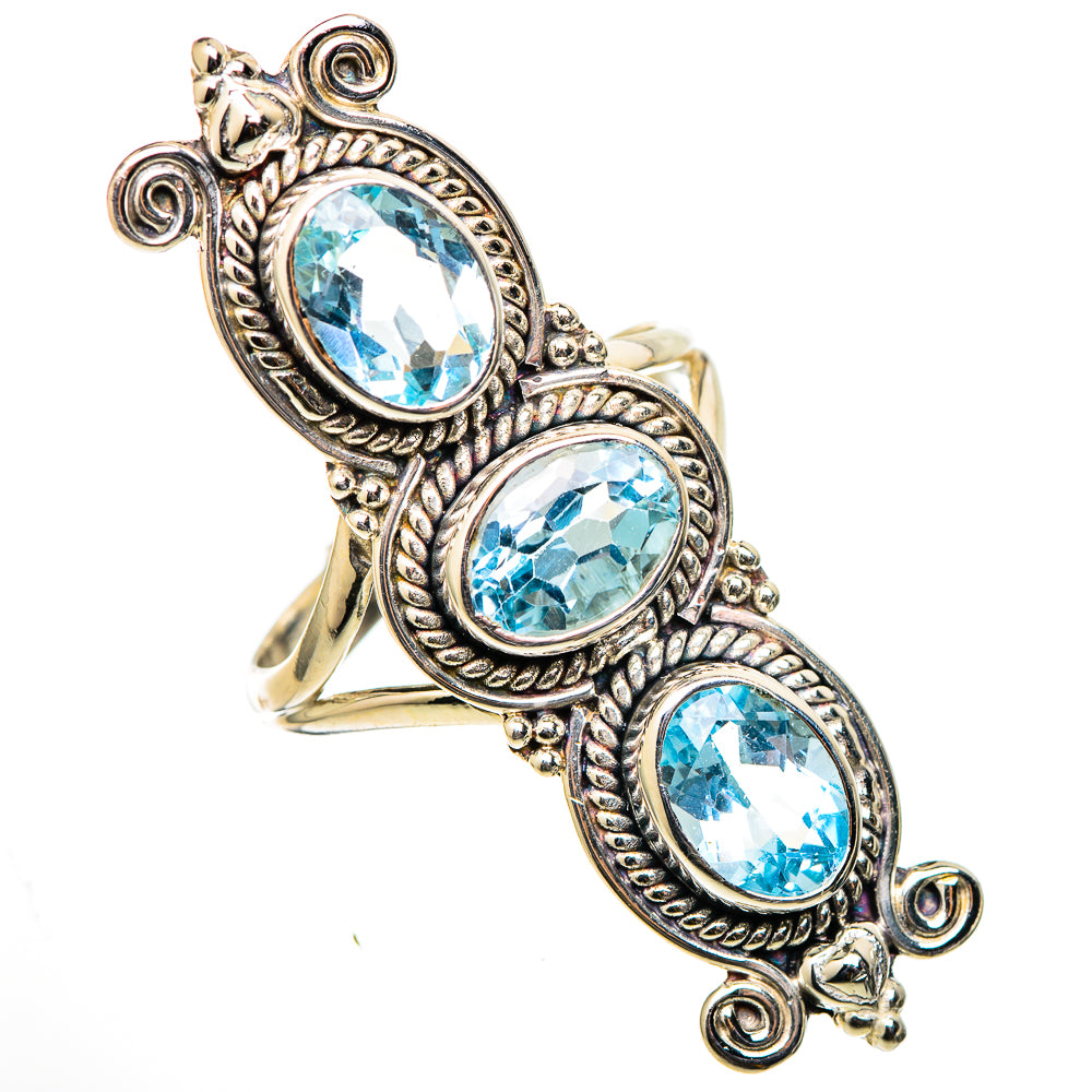Blue Topaz Rings handcrafted by Anasilvercos - RING101589 - Photo 2