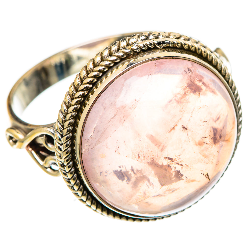Rose Quartz Rings handcrafted by Anasilvercos - RING101593