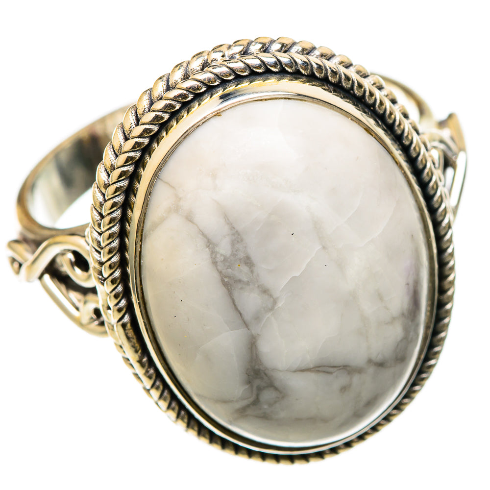 Howlite Rings handcrafted by Anasilvercos - RING101601 - Photo 2