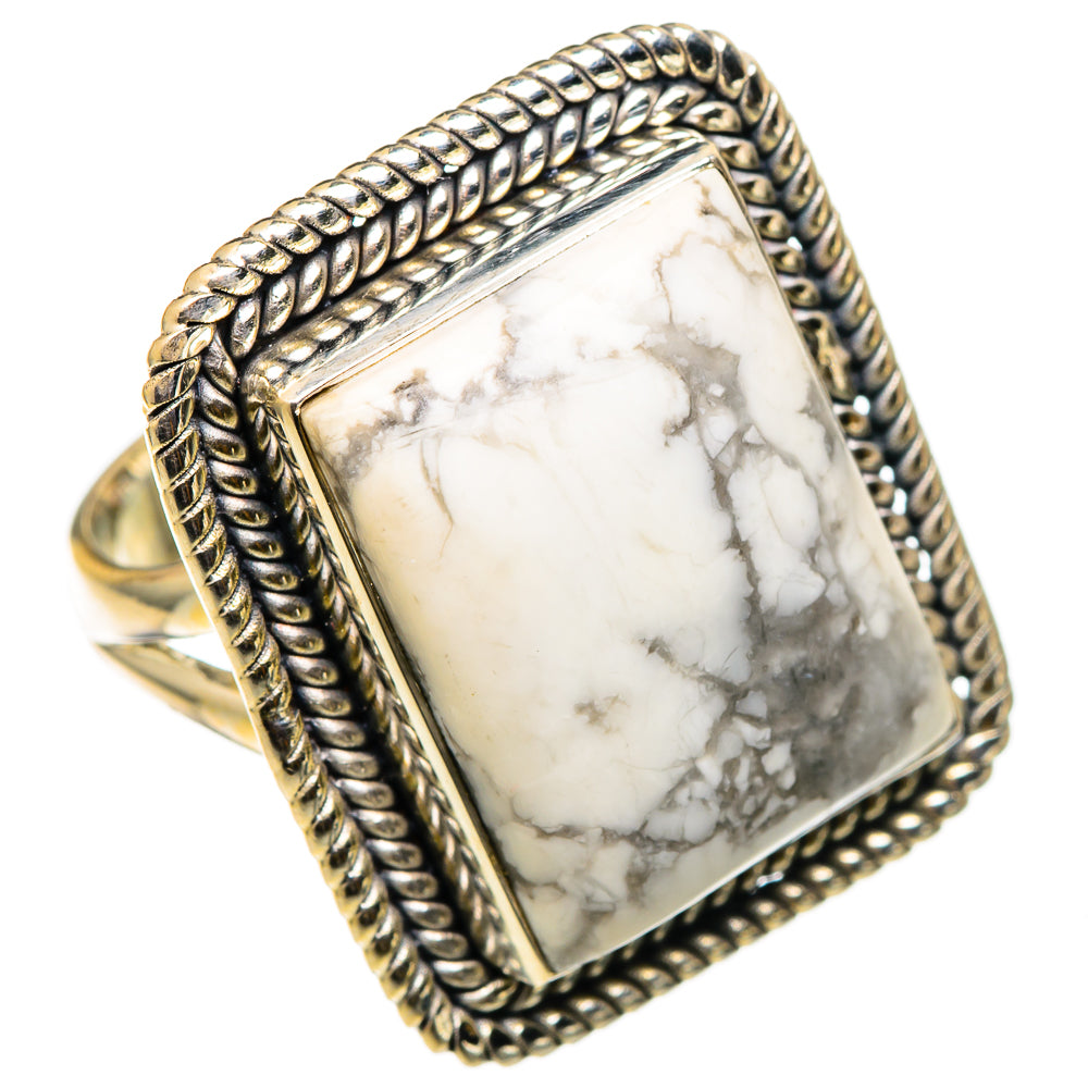 Howlite Rings handcrafted by Anasilvercos - RING101604 - Photo 2