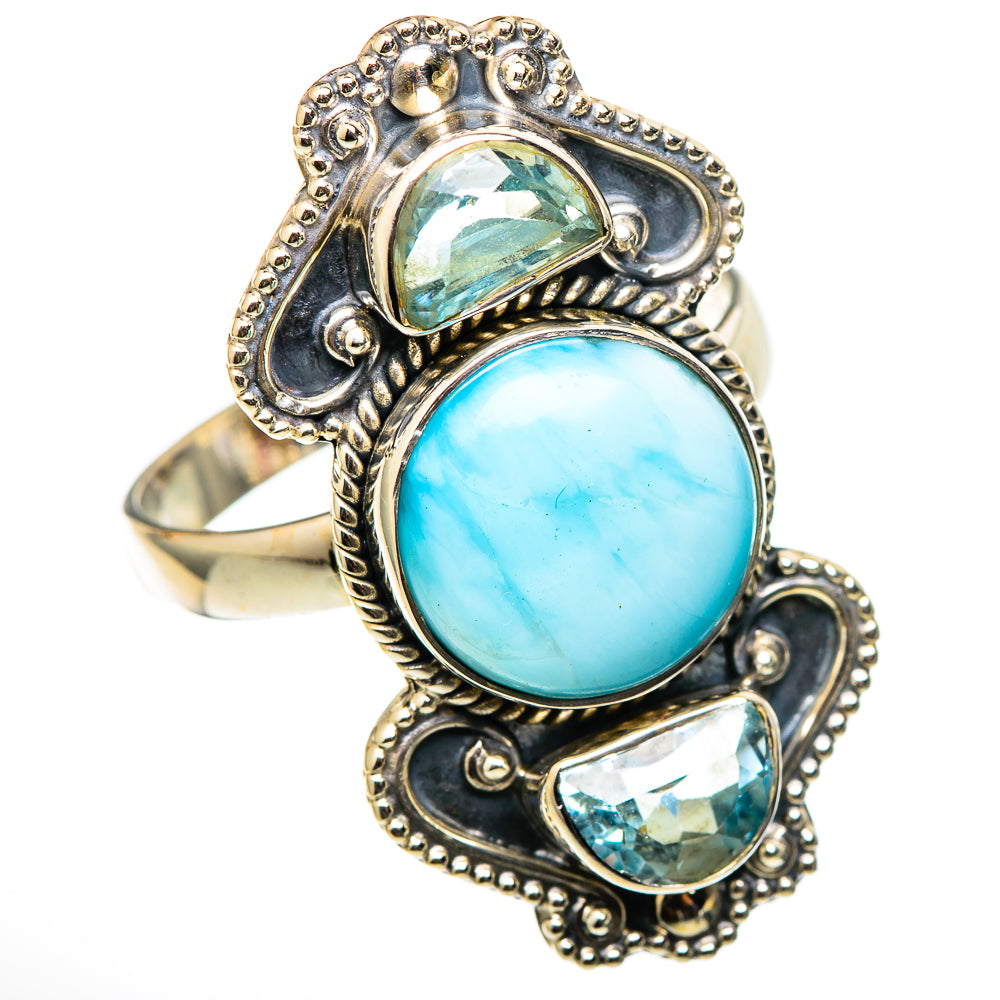 Larimar Rings handcrafted by Anasilvercos - RING101607