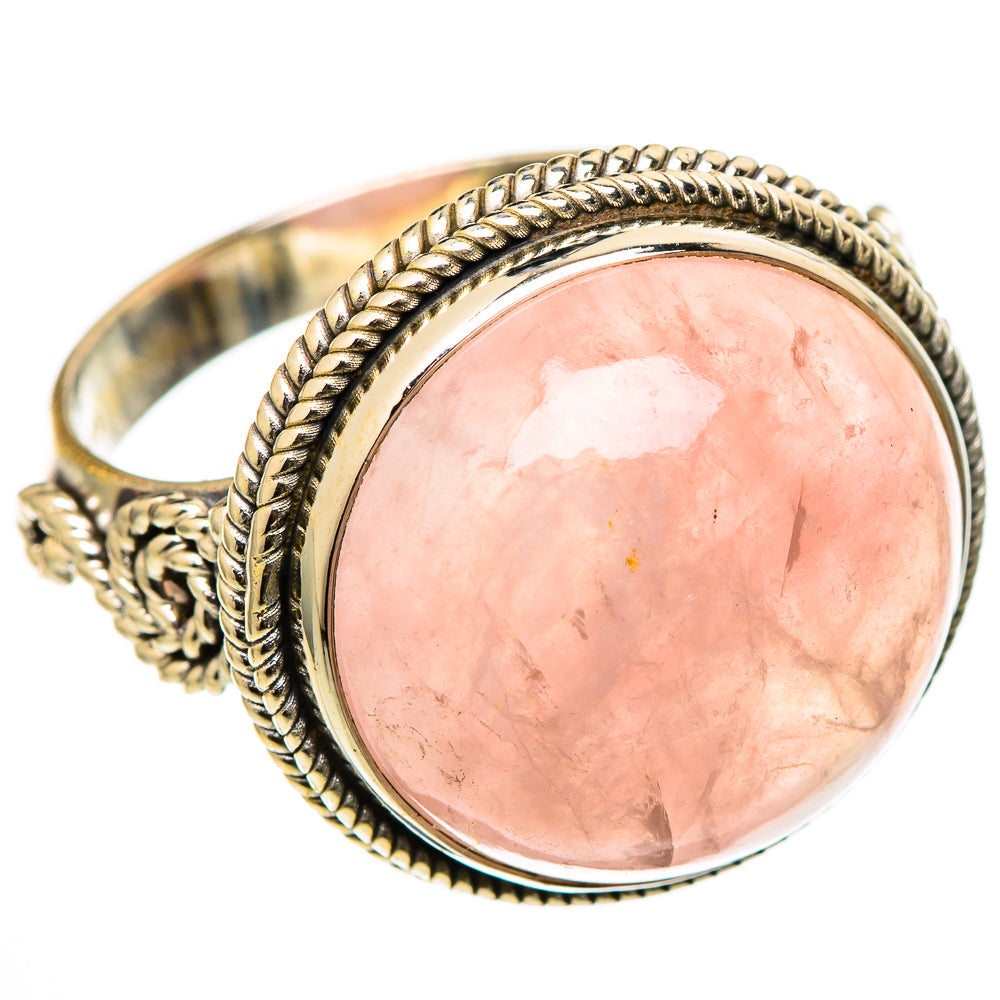 Rose Quartz Rings handcrafted by Anasilvercos - RING101608