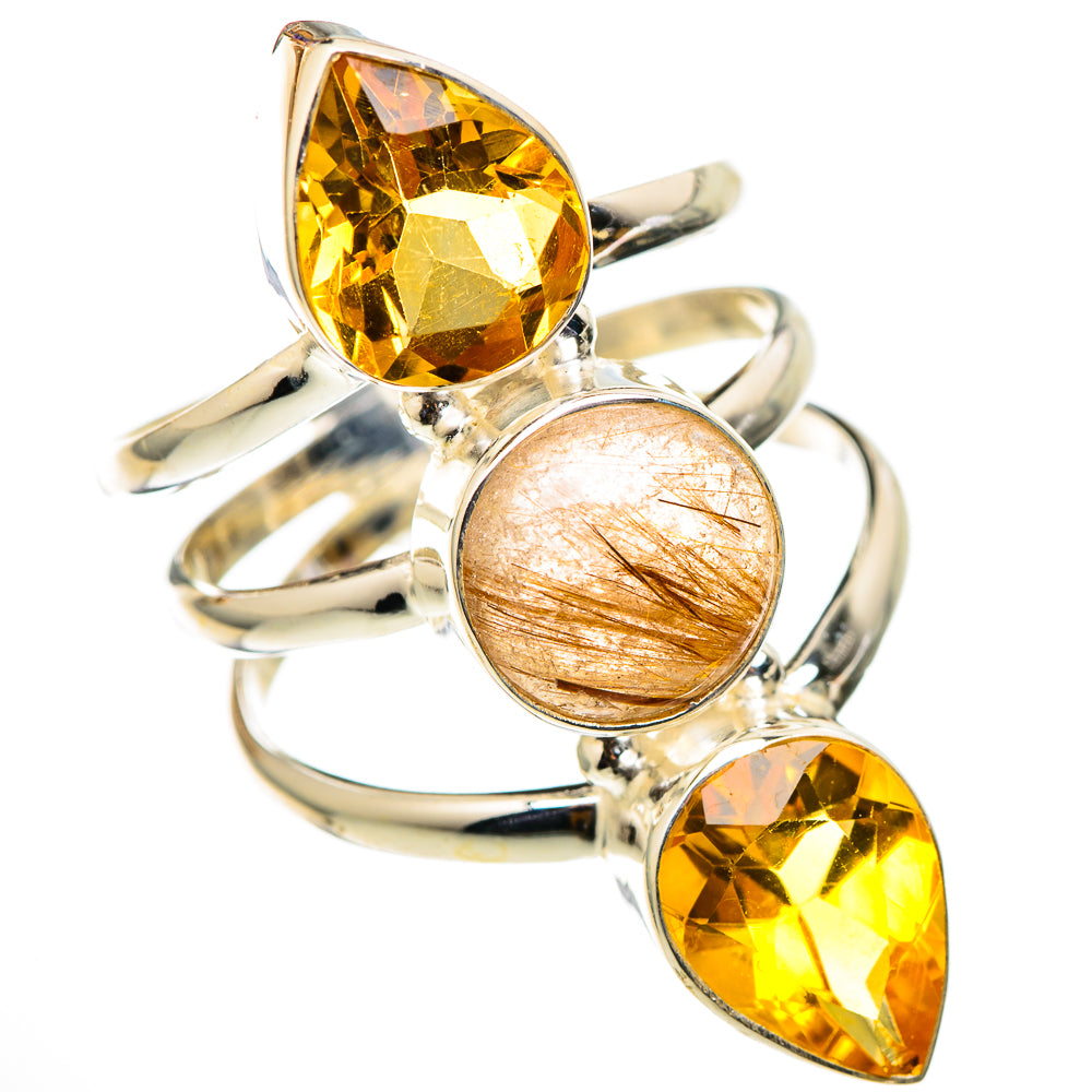 Rutilated Quartz Rings handcrafted by Anasilvercos - RING101612