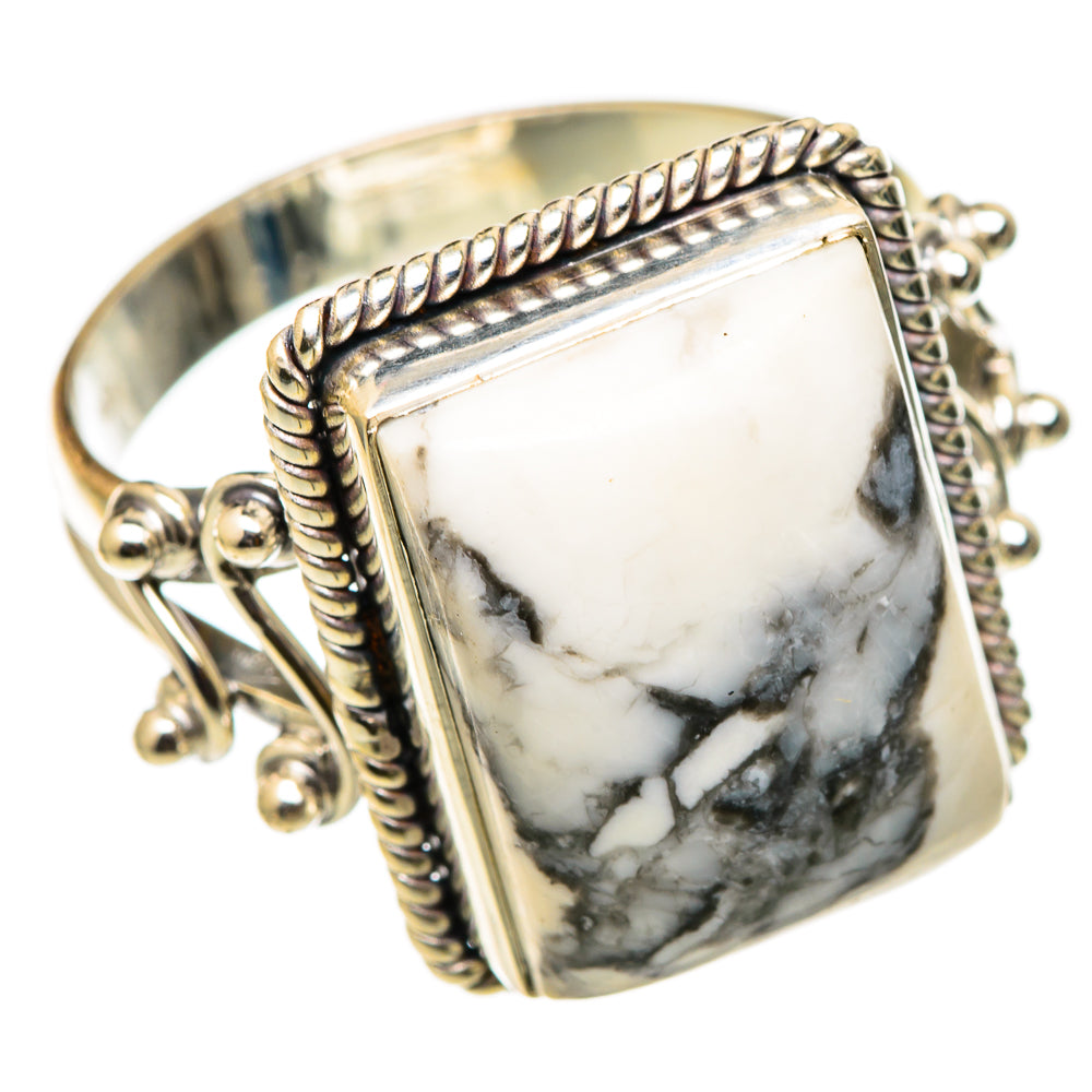 Howlite Rings handcrafted by Anasilvercos - RING101613