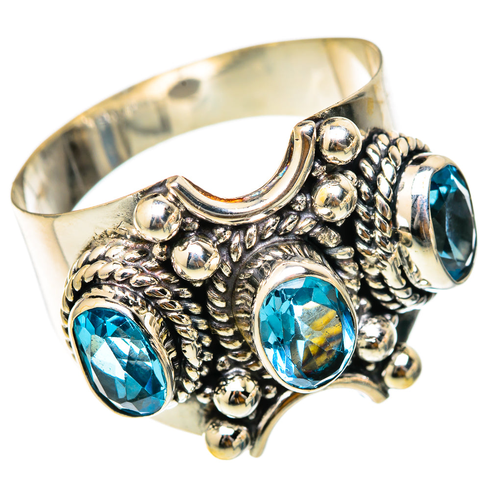 Blue Topaz Rings handcrafted by Anasilvercos - RING101631
