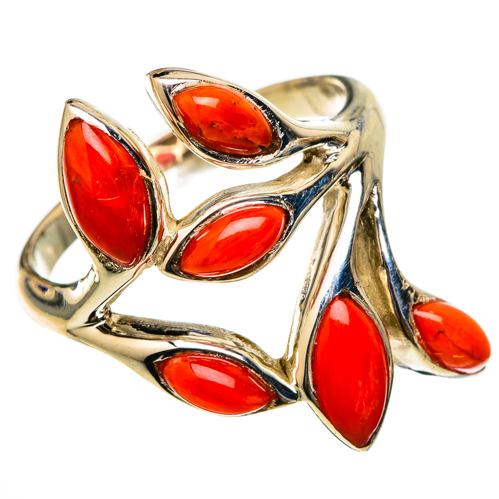 Mediterranean Red Coral Rings handcrafted by Anasilvercos - RING101642 - Photo 2
