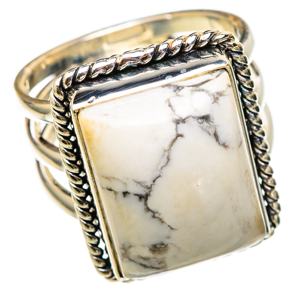 Howlite Rings handcrafted by Anasilvercos - RING101650