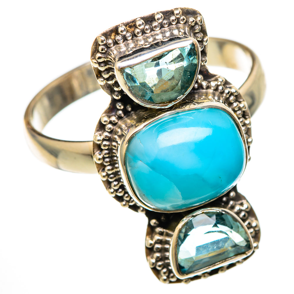 Larimar Rings handcrafted by Anasilvercos - RING101657