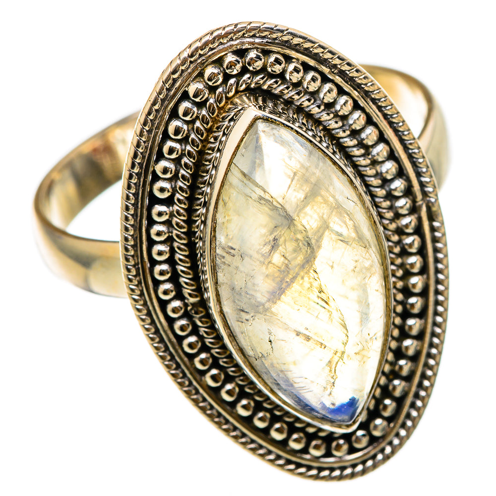 Rainbow Moonstone Rings handcrafted by Anasilvercos - RING101678 - Photo 2