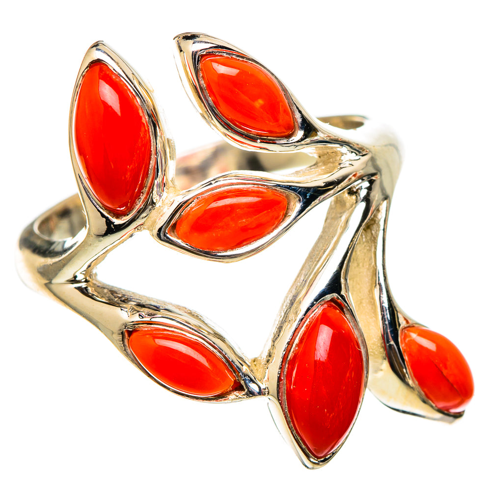 Mediterranean Red Coral Rings handcrafted by Anasilvercos - RING101695 - Photo 2