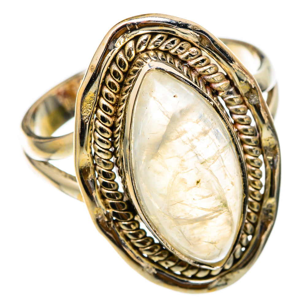Rainbow Moonstone Rings handcrafted by Anasilvercos - RING101701