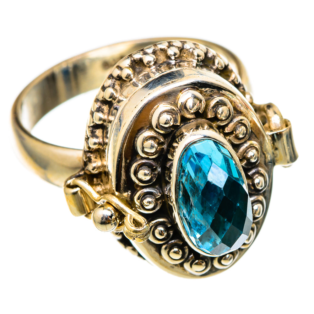 Swiss Blue Topaz Rings handcrafted by Anasilvercos - RING101708
