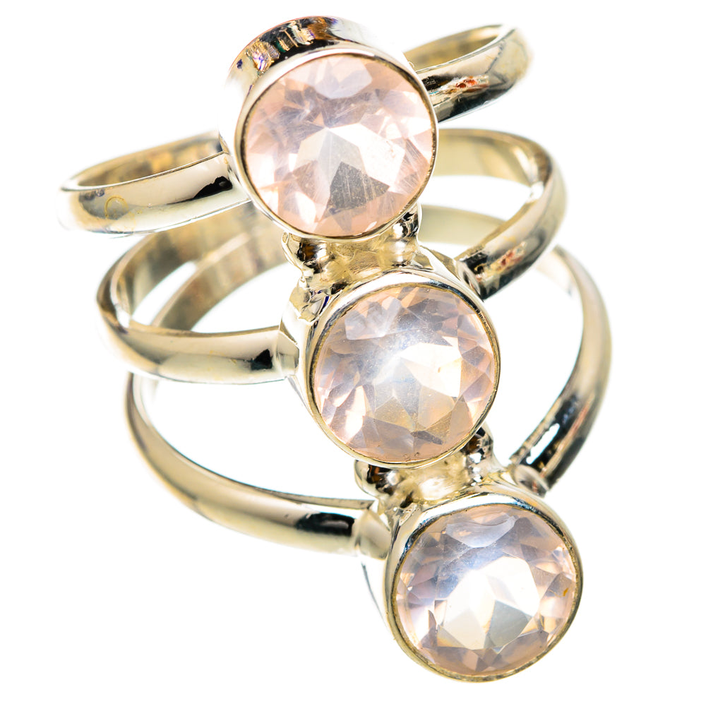 Rose Quartz Rings handcrafted by Anasilvercos - RING101716 - Photo 2