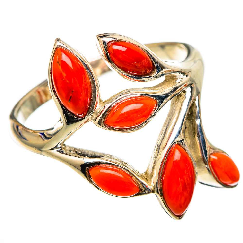 Mediterranean Red Coral Rings handcrafted by Anasilvercos - RING101734 - Photo 2