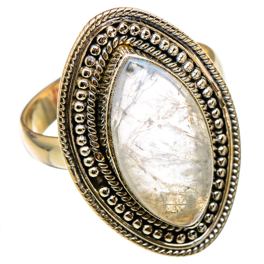 Rainbow Moonstone Rings handcrafted by Anasilvercos - RING101750