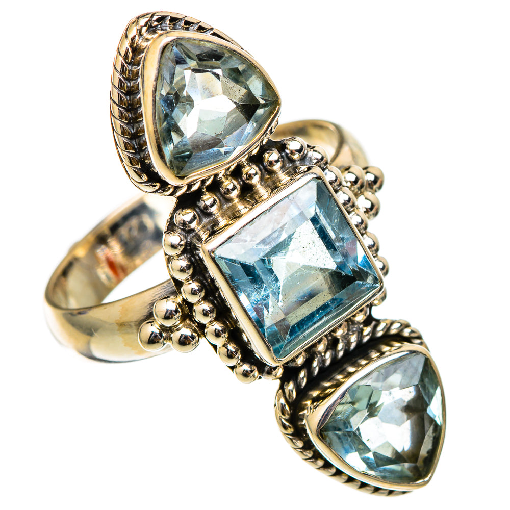Blue Topaz Rings handcrafted by Anasilvercos - RING101759