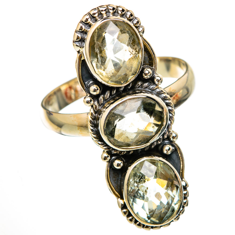 Green Amethyst Rings handcrafted by Anasilvercos - RING101760