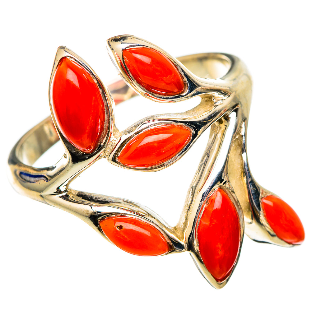 Mediterranean Red Coral Rings handcrafted by Anasilvercos - RING101773 - Photo 2