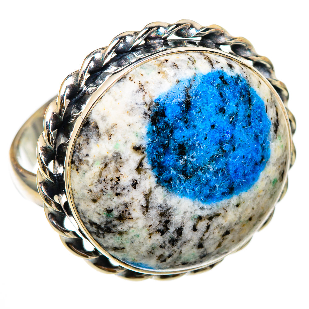 K2 Blue Azurite Rings handcrafted by Anasilvercos - RING101803 - Photo 2