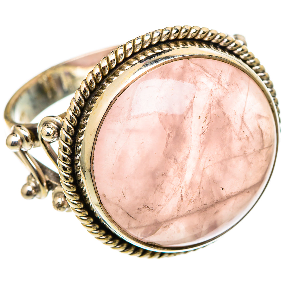 Rose Quartz Rings handcrafted by Anasilvercos - RING101820