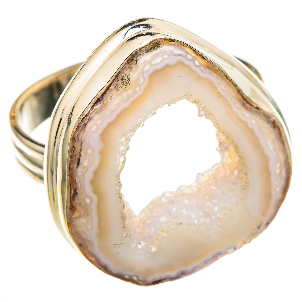 White Geode Slice Rings handcrafted by Anasilvercos - RING101834 - Photo 2