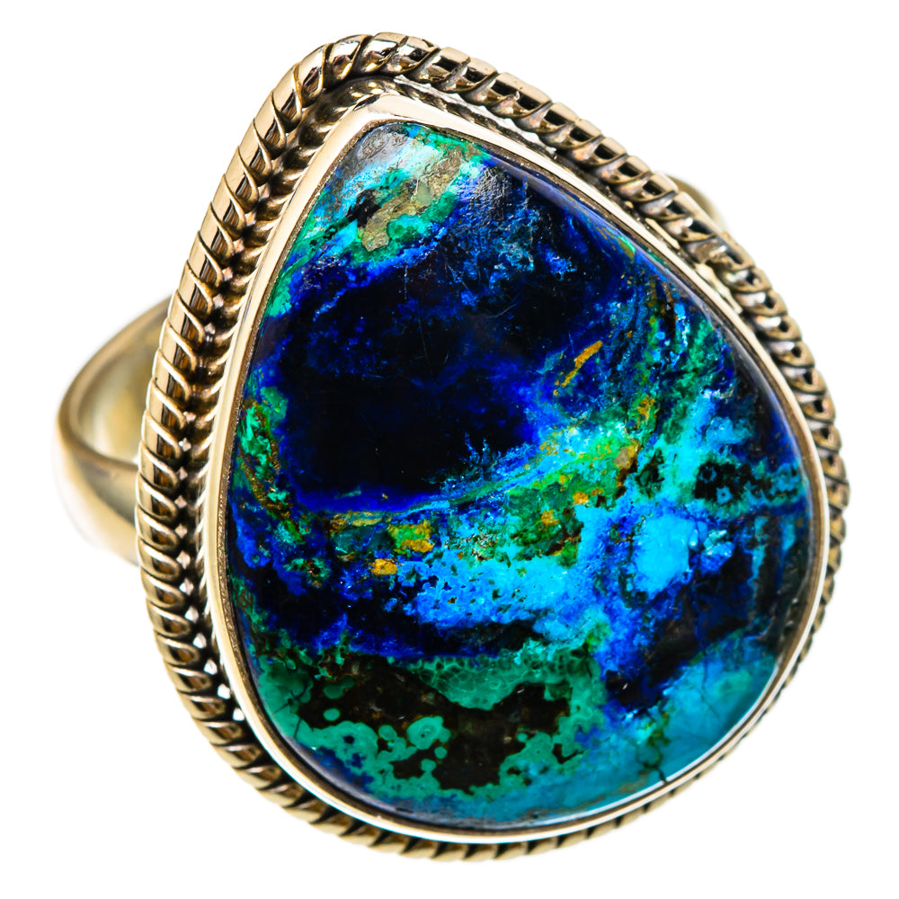Azurite Malachite Rings handcrafted by Anasilvercos - RING101835