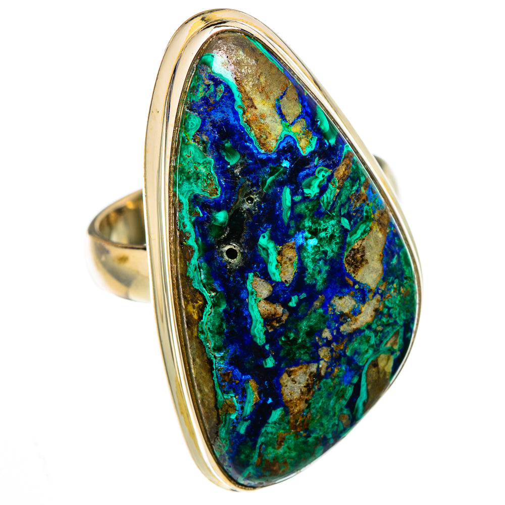 Azurite Malachite Rings handcrafted by Anasilvercos - RING101870 - Photo 2