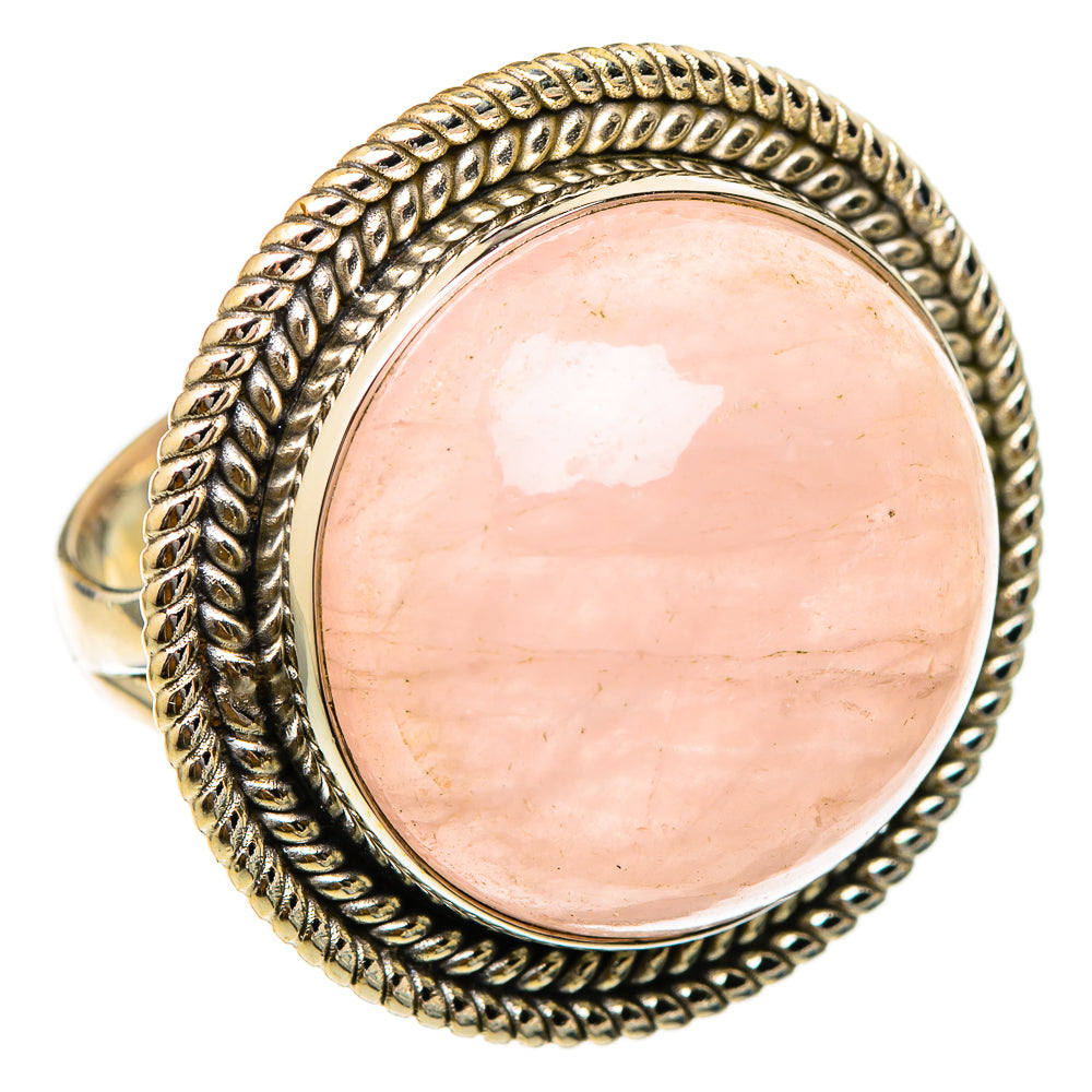 Rose Quartz Rings handcrafted by Anasilvercos - RING101919