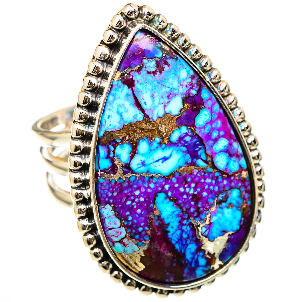 Spiny Oyster Turquoise Rings handcrafted by Anasilvercos - RING101921