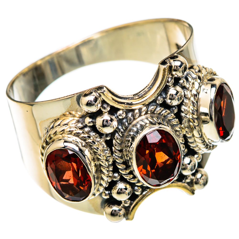 Garnet, Malachite, Peridot, Blue Tourmaline, Lapis Lazuli, Amethyst Rings handcrafted by Anasilvercos - RING101942