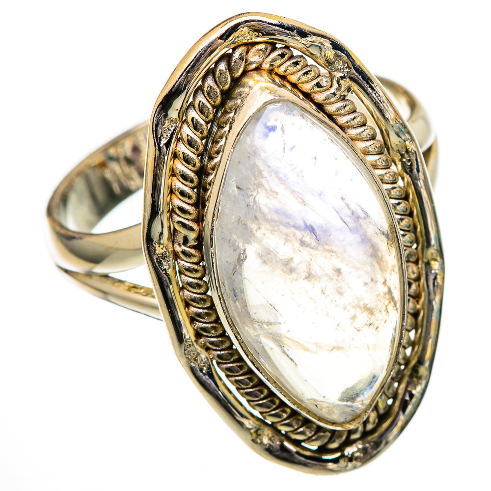 Rainbow Moonstone Rings handcrafted by Anasilvercos - RING101949 - Photo 2