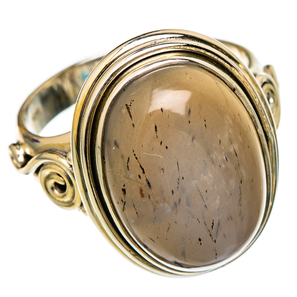 Chocolate Moonstone Rings handcrafted by Anasilvercos - RING101953