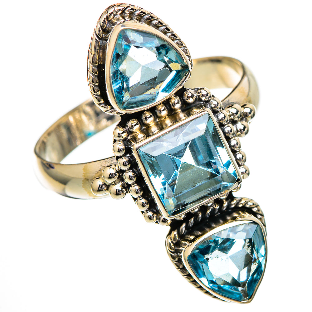 Blue Topaz Rings handcrafted by Anasilvercos - RING101965