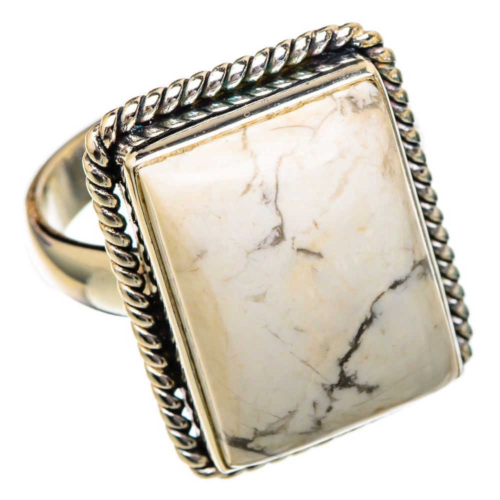 Howlite Rings handcrafted by Anasilvercos - RING101975
