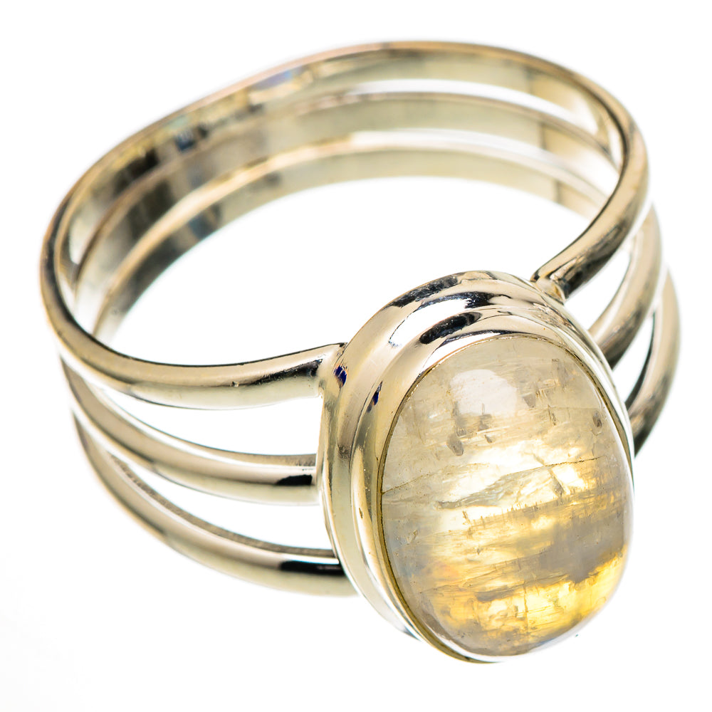 Rainbow Moonstone Rings handcrafted by Anasilvercos - RING101978 - Photo 2