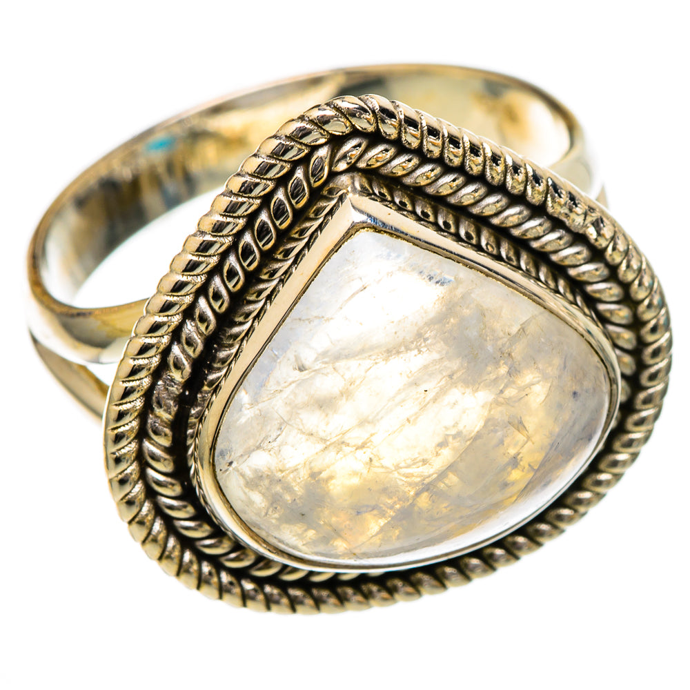Rainbow Moonstone Rings handcrafted by Anasilvercos - RING101979 - Photo 2