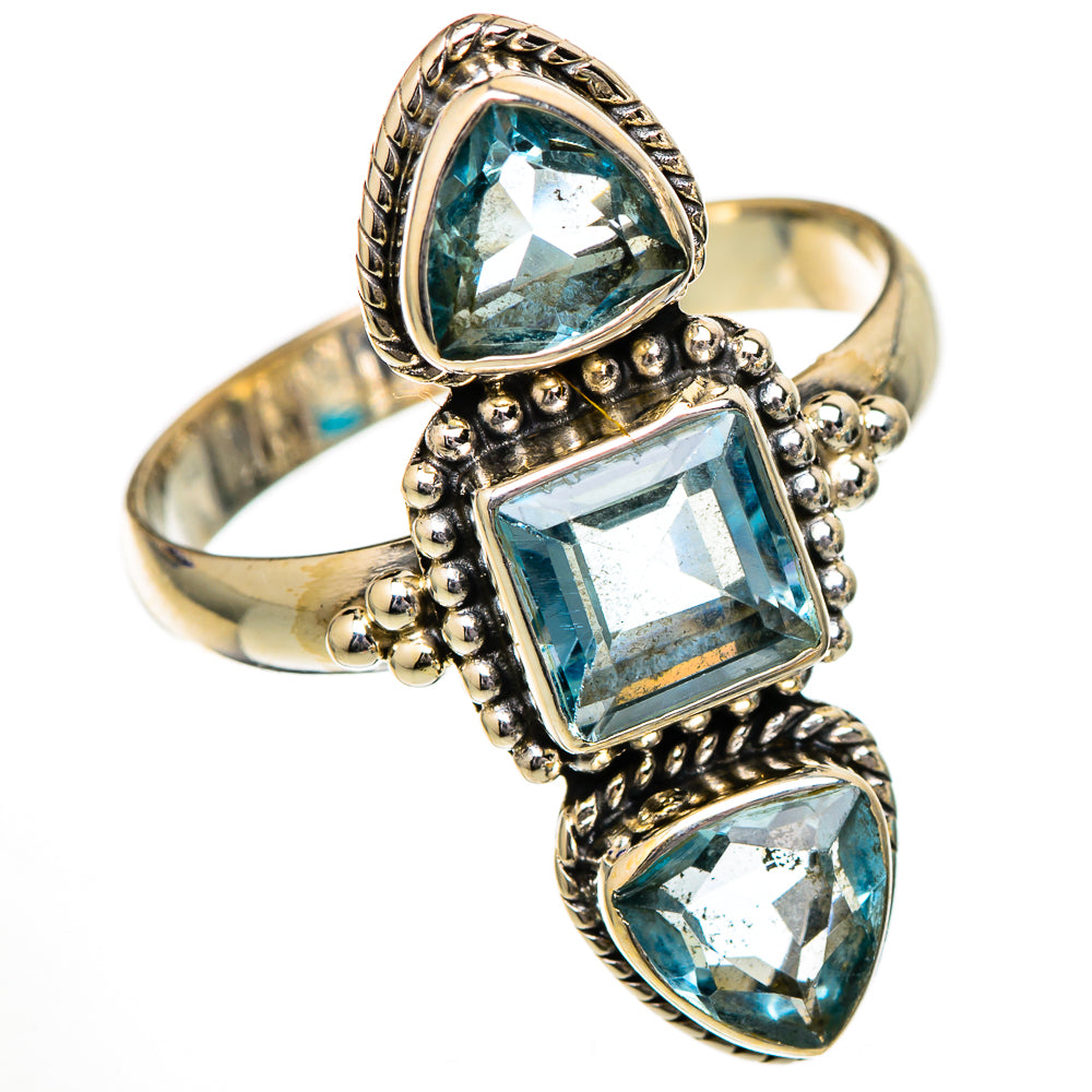 Blue Topaz Rings handcrafted by Anasilvercos - RING101985 - Photo 2