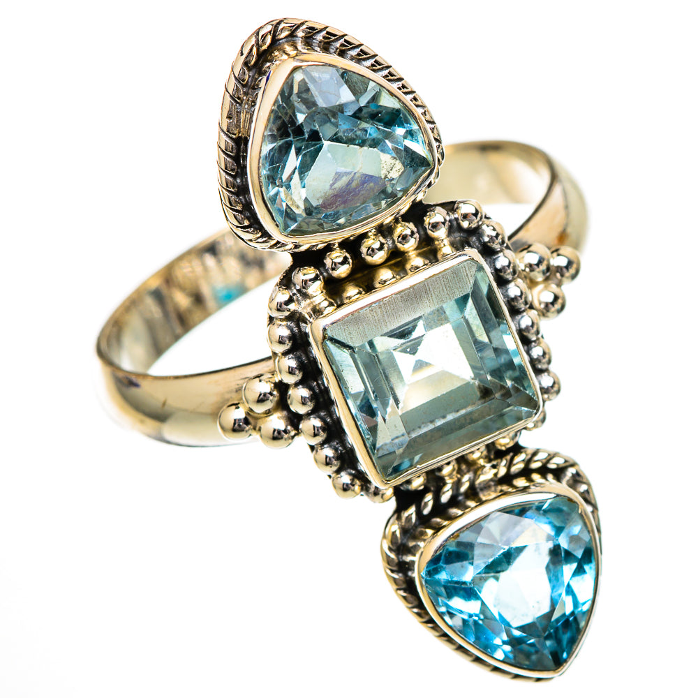 Blue Topaz Rings handcrafted by Anasilvercos - RING102010