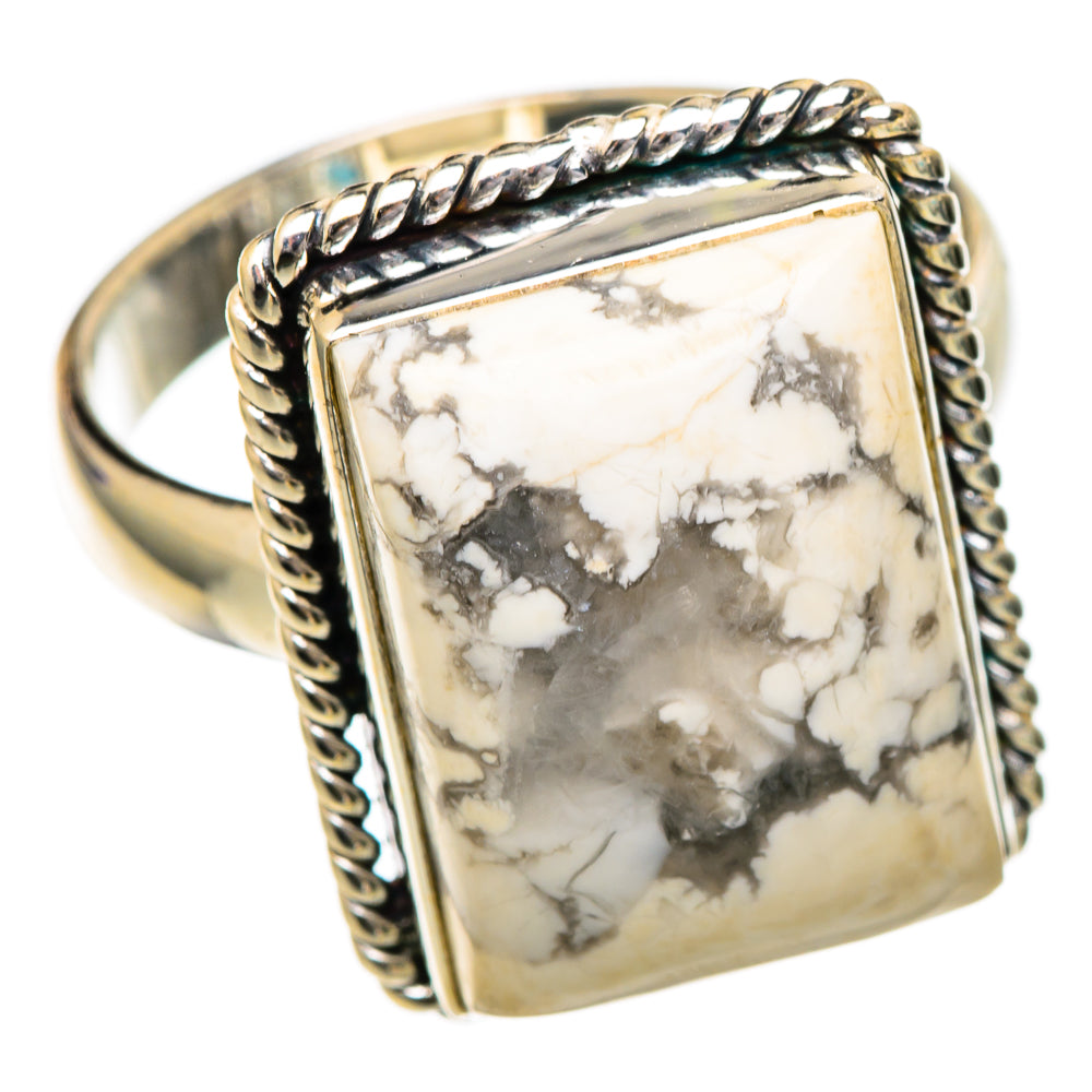 Howlite Rings handcrafted by Anasilvercos - RING102047