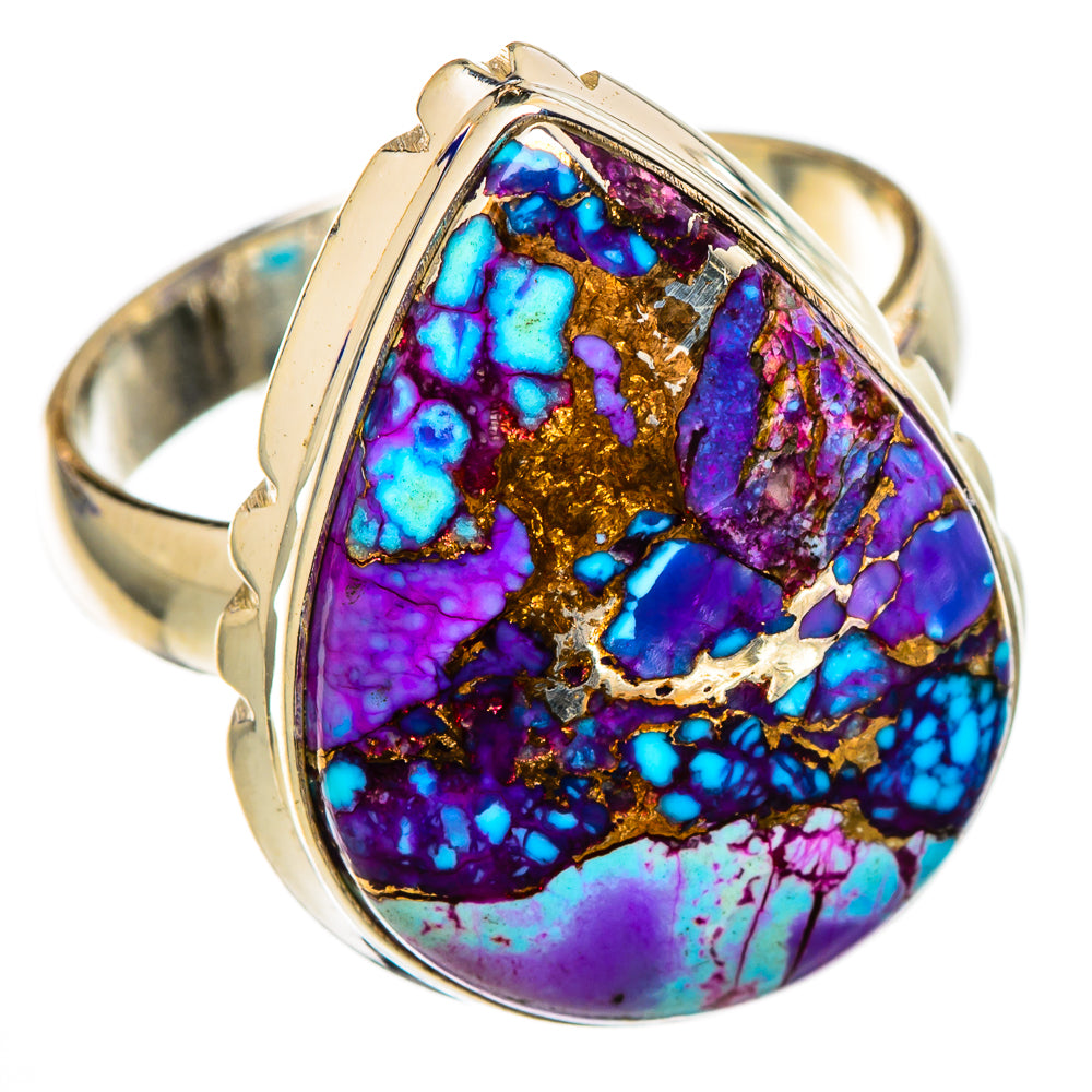 Spiny Oyster Turquoise Rings handcrafted by Anasilvercos - RING102082