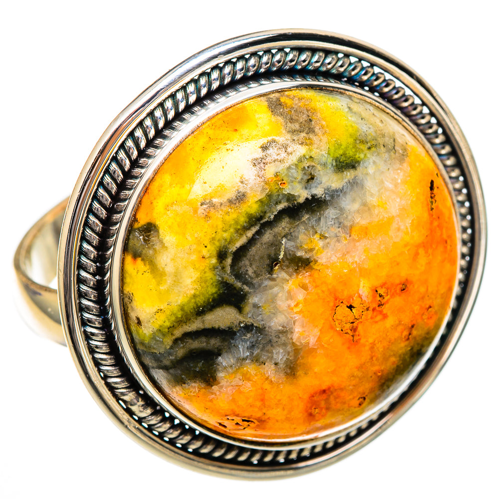 Bumble Bee Jasper Rings handcrafted by Anasilvercos - RING102093