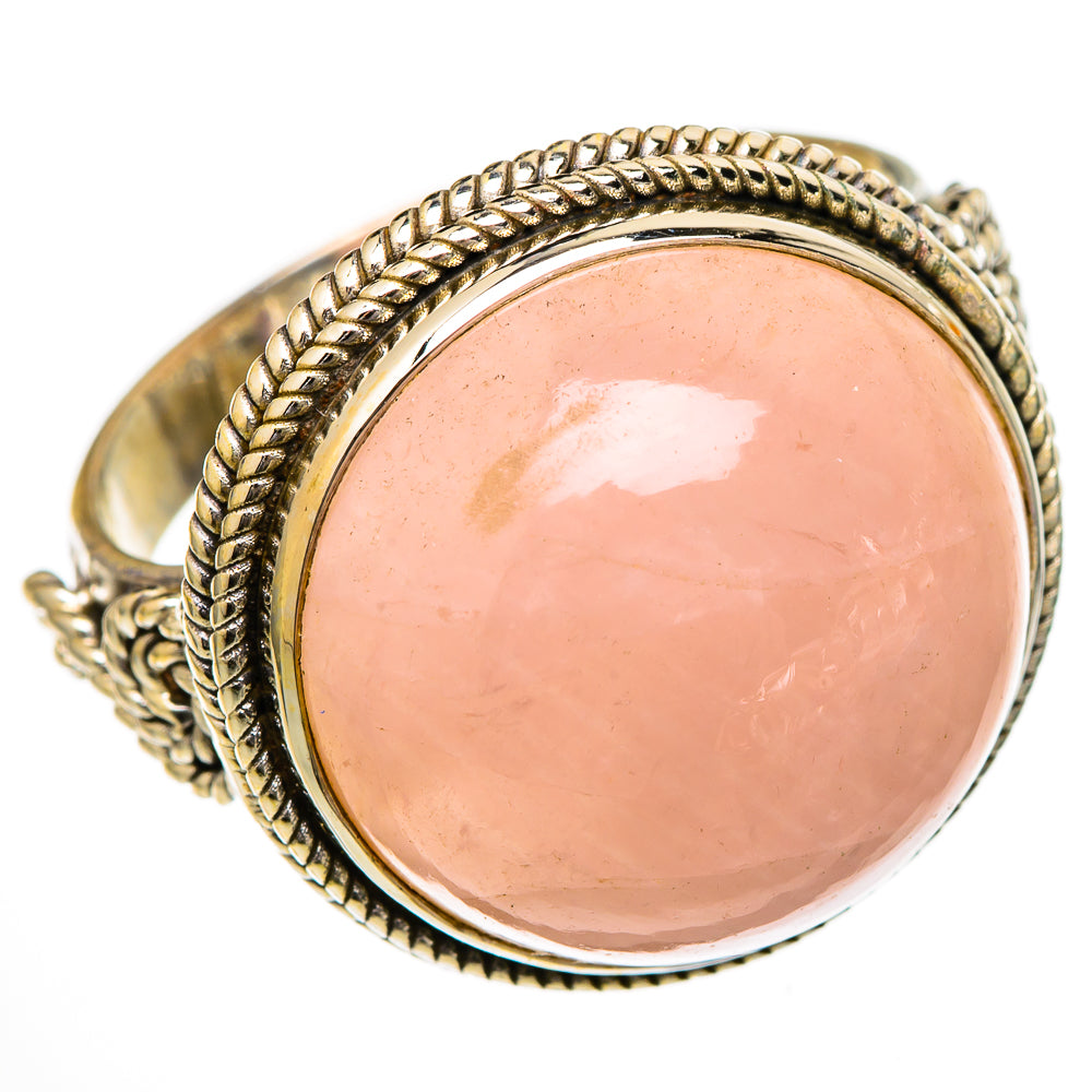 Rose Quartz Rings handcrafted by Anasilvercos - RING102119