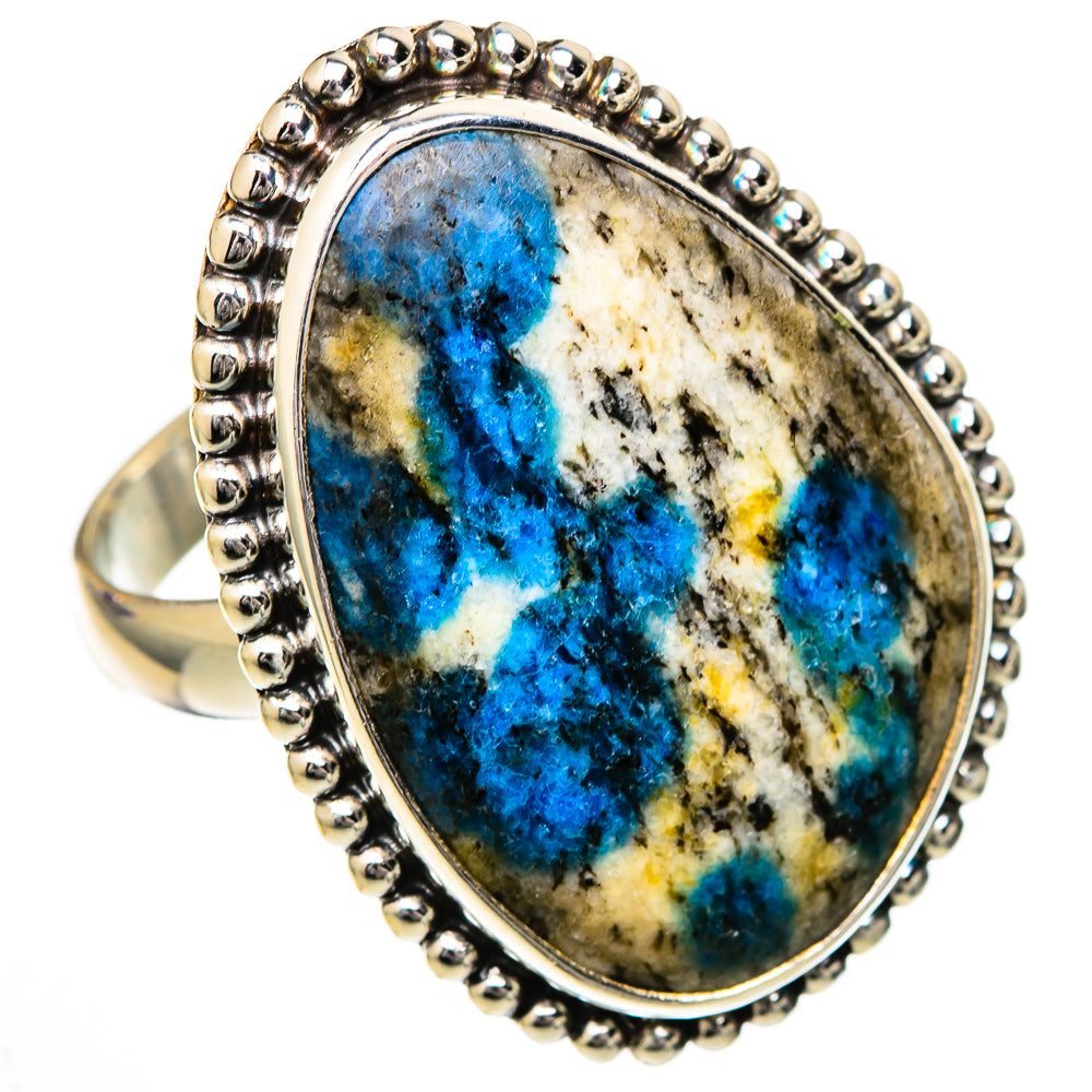 K2 Blue Azurite Rings handcrafted by Anasilvercos - RING102138 - Photo 2