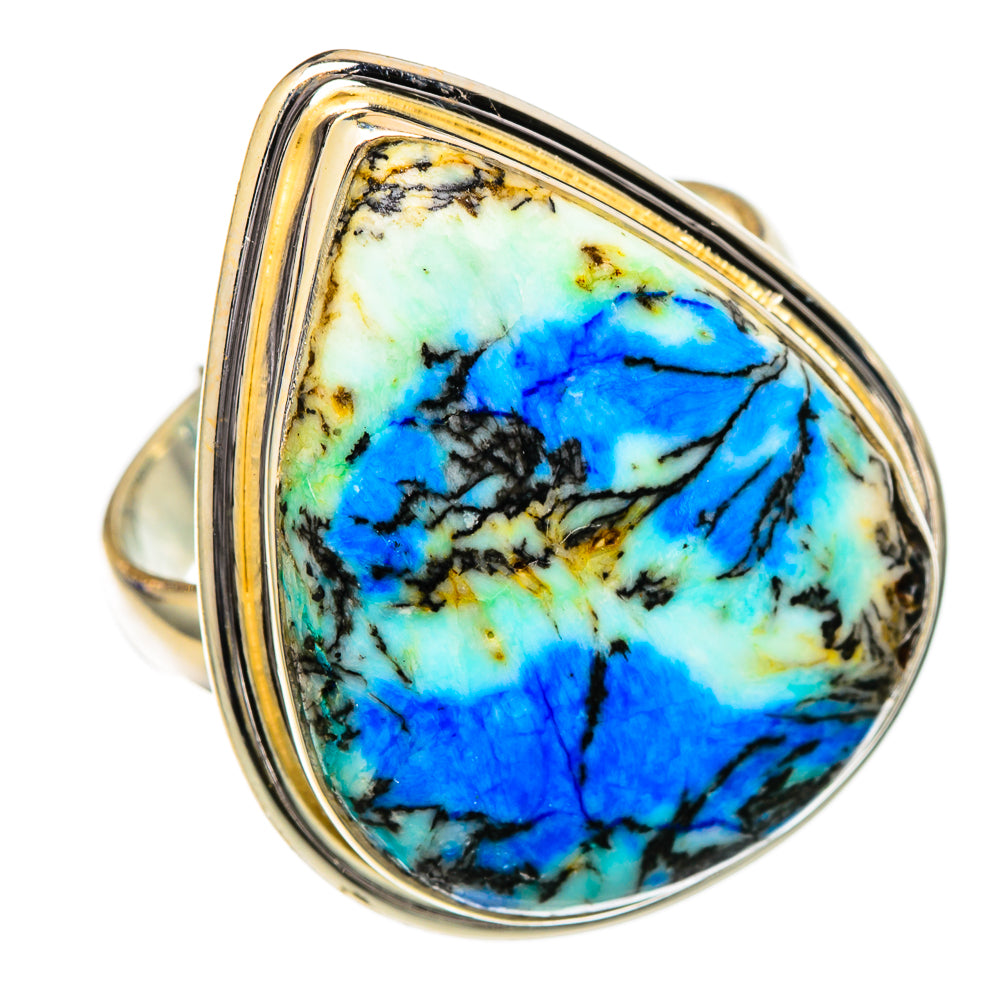 Blue Howlite Rings handcrafted by Anasilvercos - RING102141