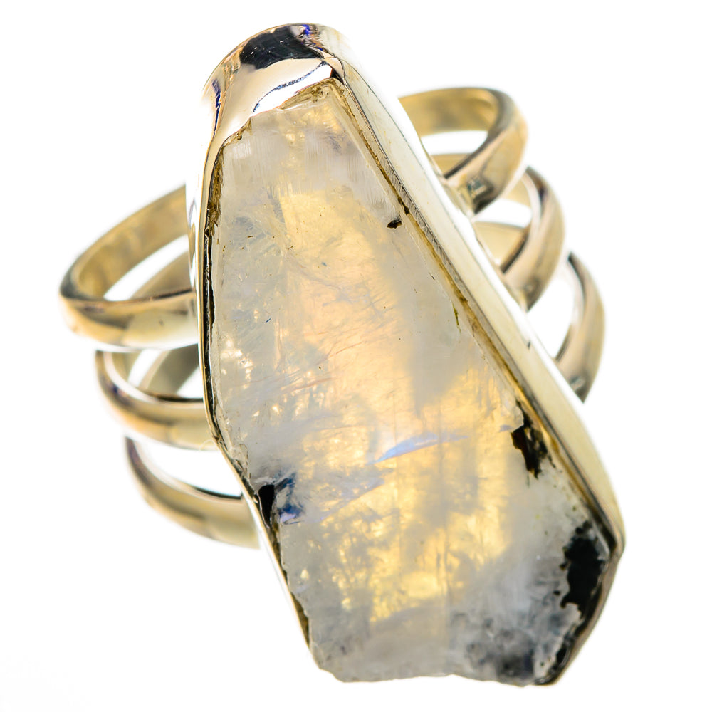 Rainbow Moonstone Rings handcrafted by Anasilvercos - RING102168