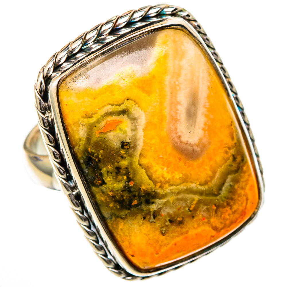 Bumble Bee Jasper Rings handcrafted by Anasilvercos - RING102173