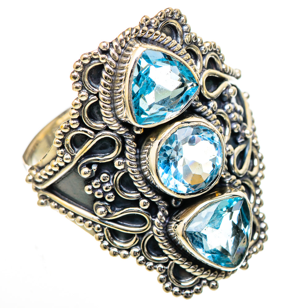 Blue Topaz Rings handcrafted by Anasilvercos - RING102214 - Photo 2