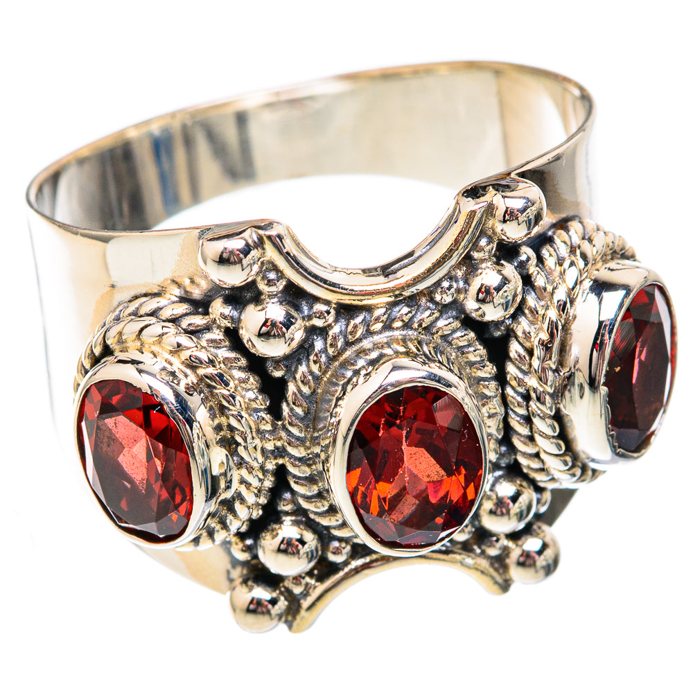 Garnet Rings handcrafted by Anasilvercos - RING102253