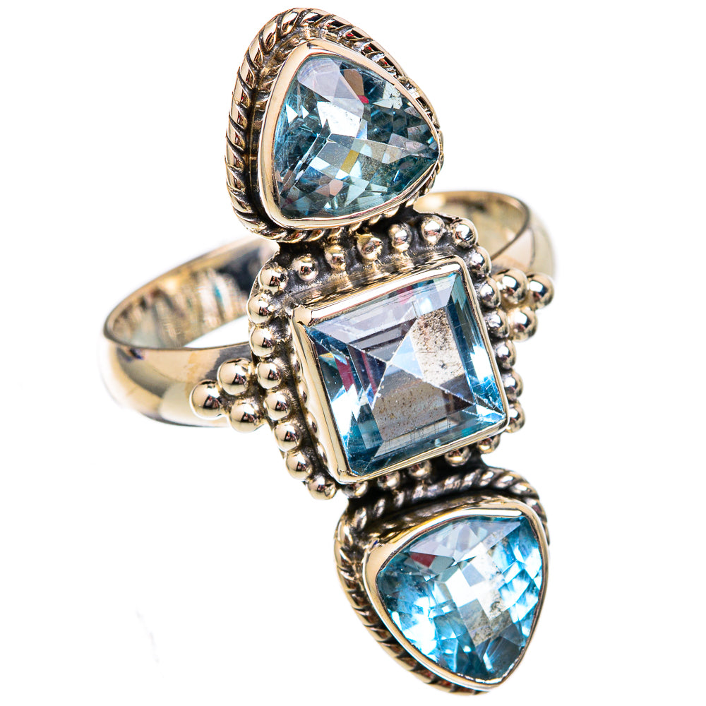 Blue Topaz Rings handcrafted by Anasilvercos - RING102272 - Photo 2